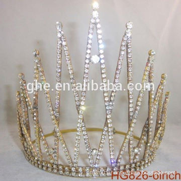 Pearl beauty pageant crown&tiaras rhinestone wedding tiara plastic crown customized crowns